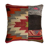 Vintage turkish kilim cushion cover 40 x 40 cm