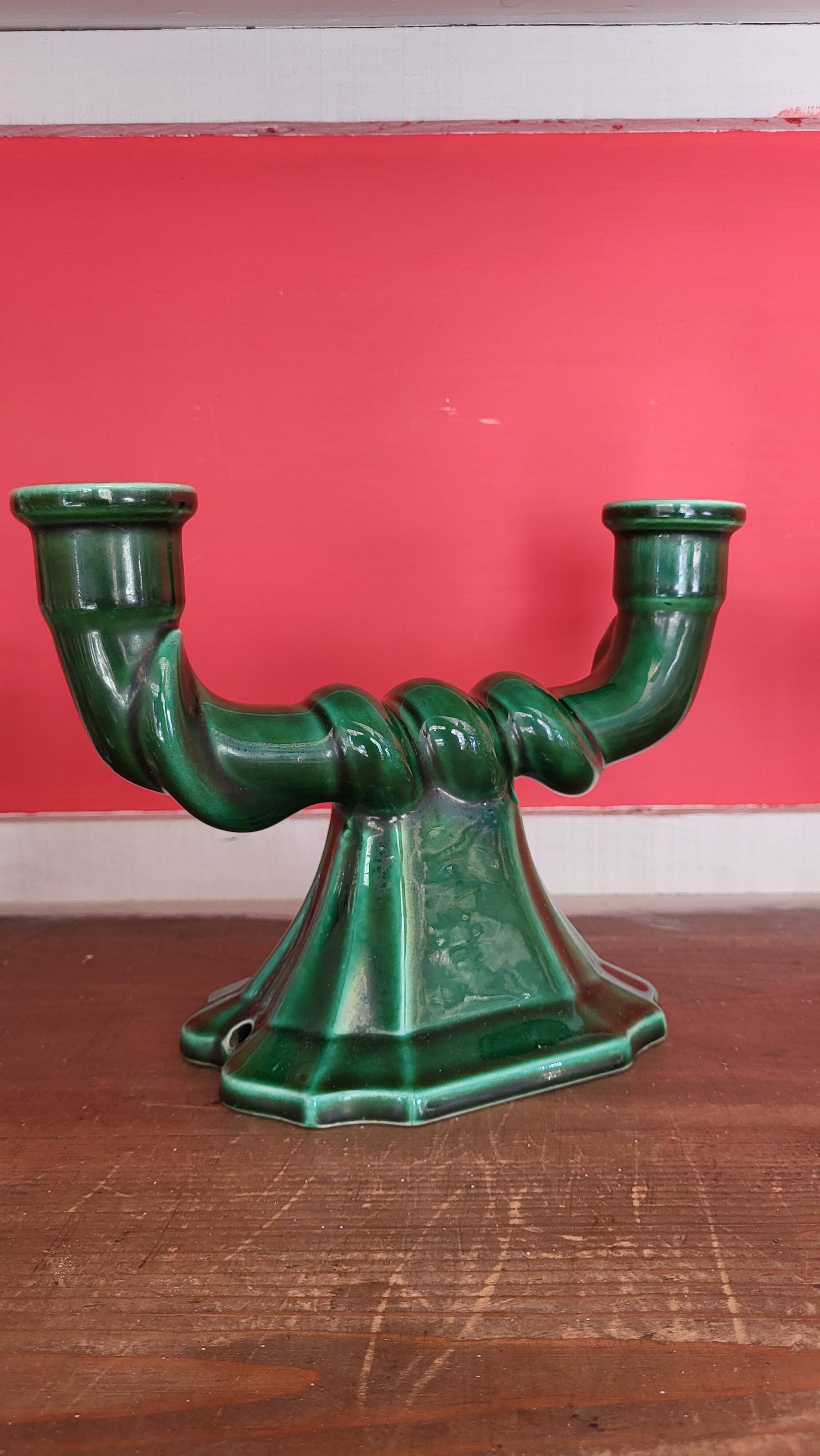 Gien earthenware candle holder