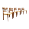 Chaises de salle à manger en teck modèle 83 de Niels O. Møller