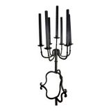 Brutalist wrought iron candlestick from the 60s