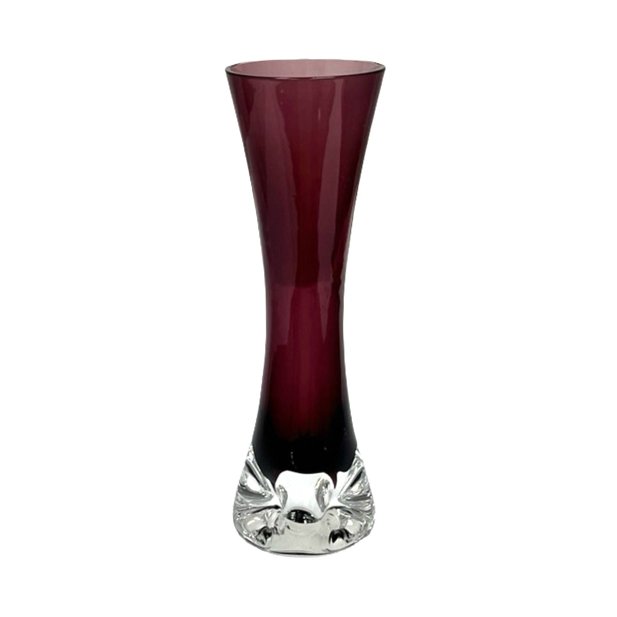 Ingrid Glashütte "Lord Nelson" burgundy vase, Germany 1960s
