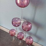 6 crystal stemmed glasses