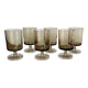 6 luminarc france smoked glasses