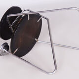 Restored Bauhaus Small Table, Chrome, Revived Polish, Czechia, 1930s