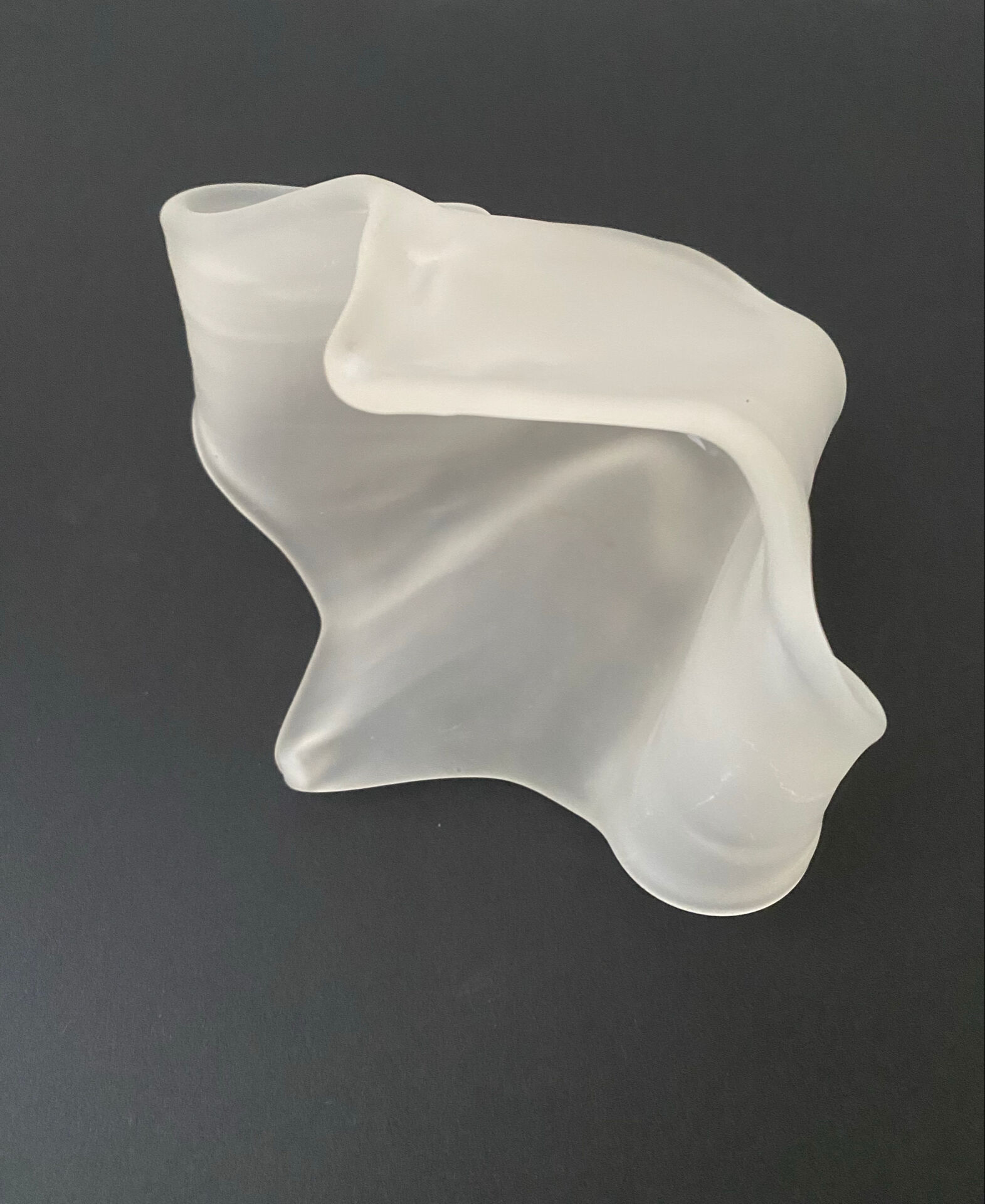 White glass paste globe
