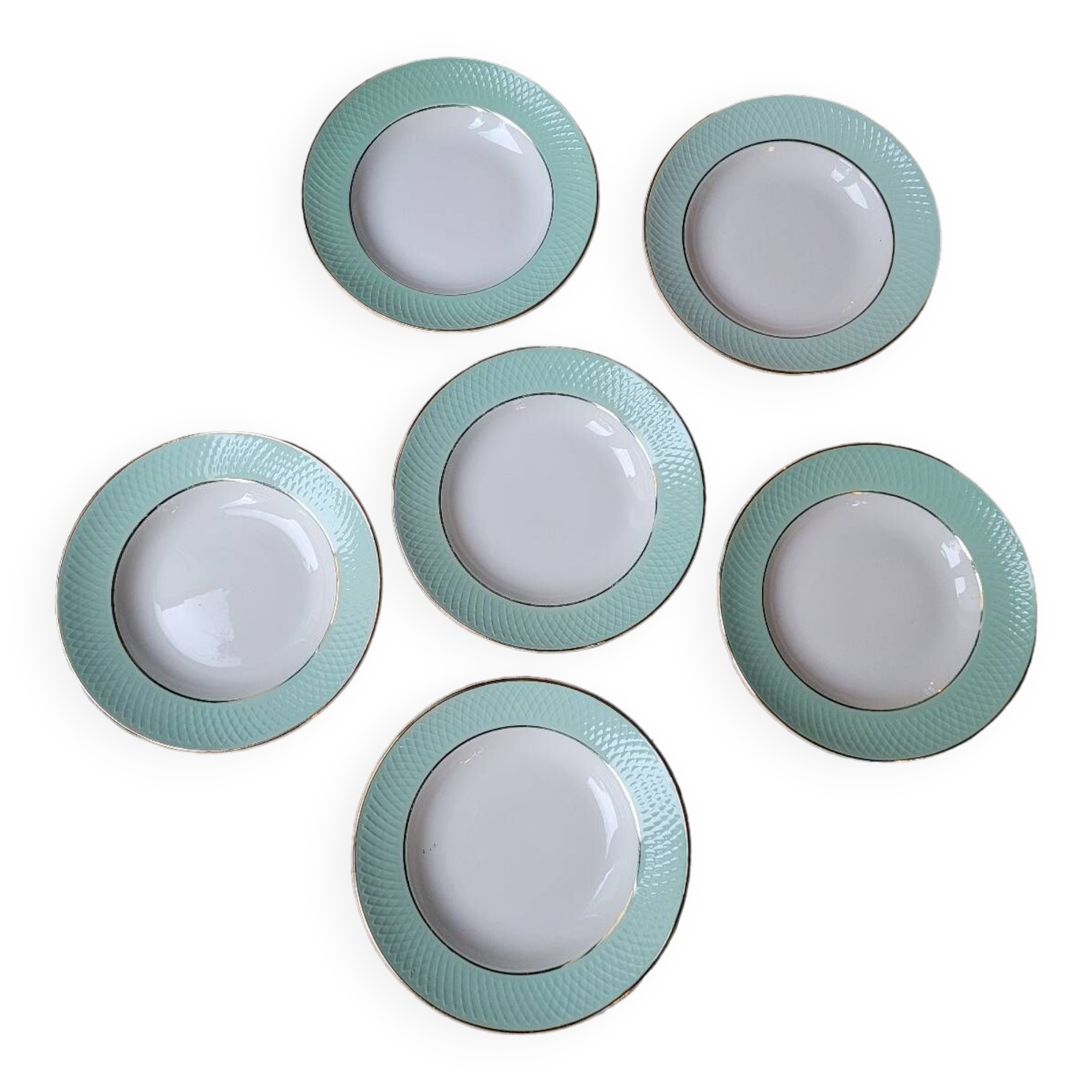 6 soup plates “Café Gilbert” Orchies Moulin des Loups