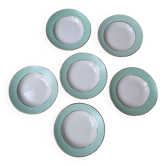 6 assiettes creuses "Café Gilbert" Orchies Moulin des Loups