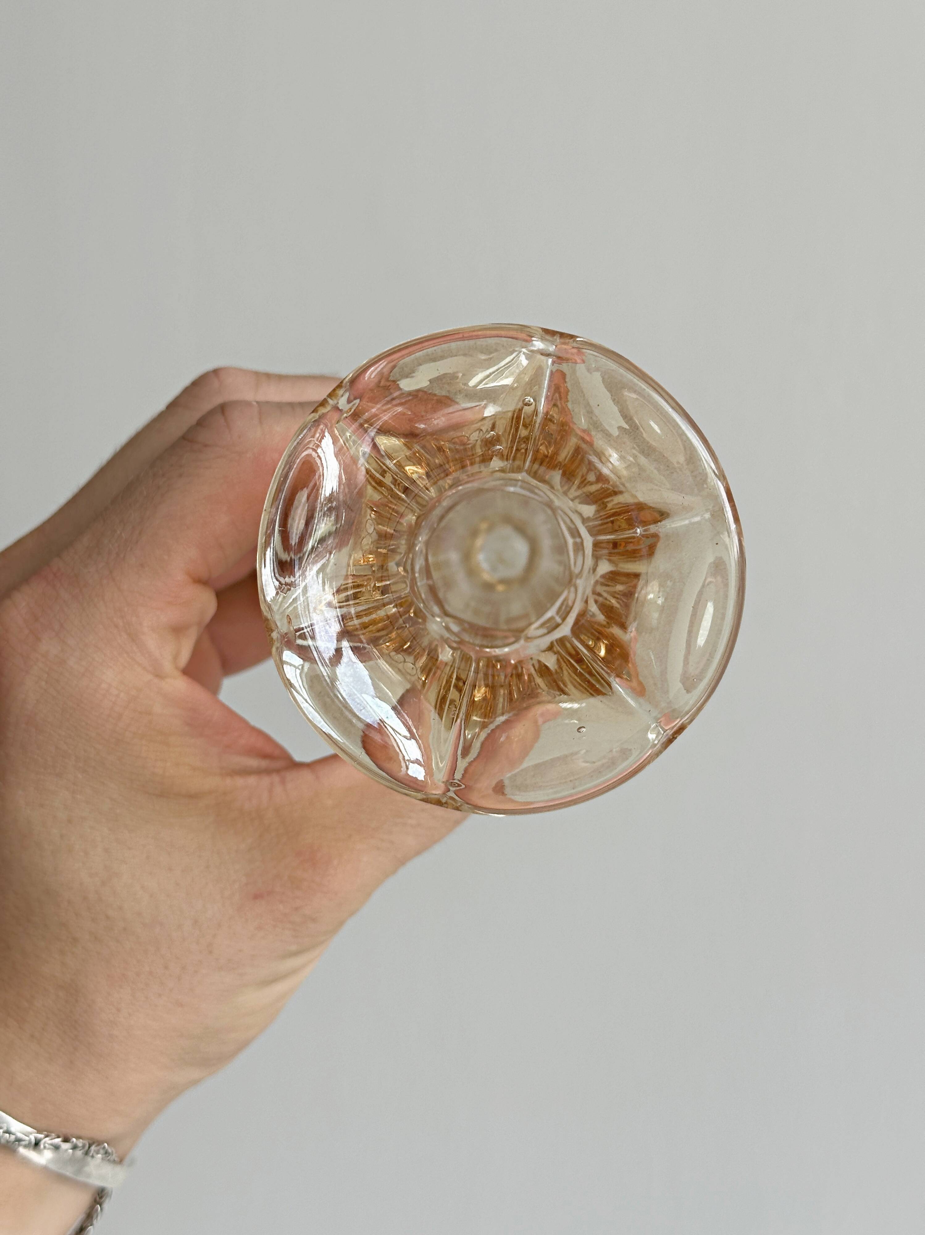 Small Art Deco vase in pale pink glass