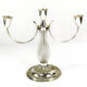 1970s three-point plated candlestick, La Pierre, France