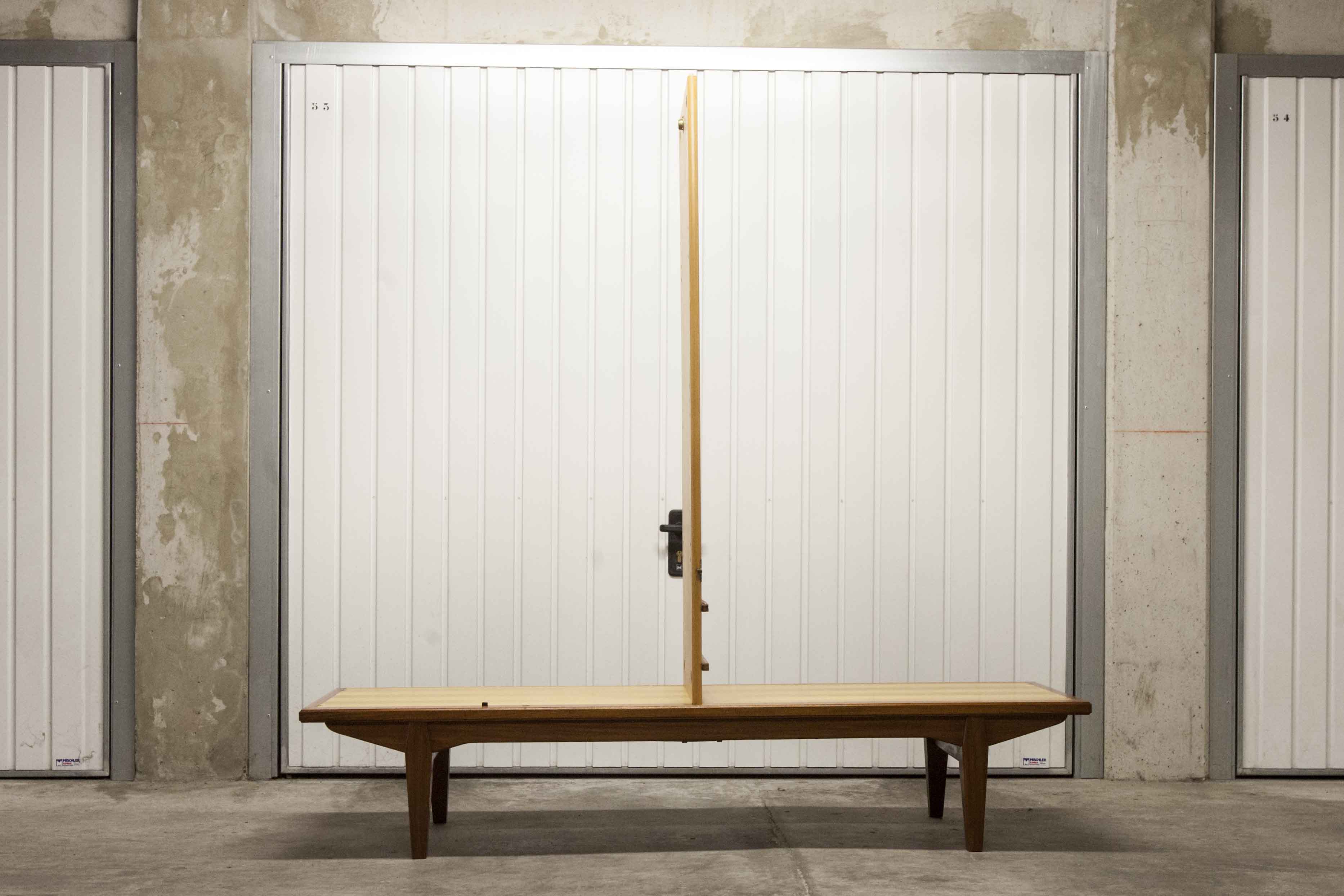 Scandinavian teak cabinet 4 doors 2+1 drawers wardrobe 1960