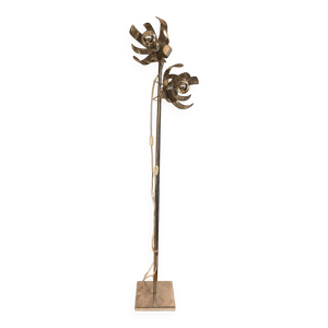 Lampe fleur métal circa