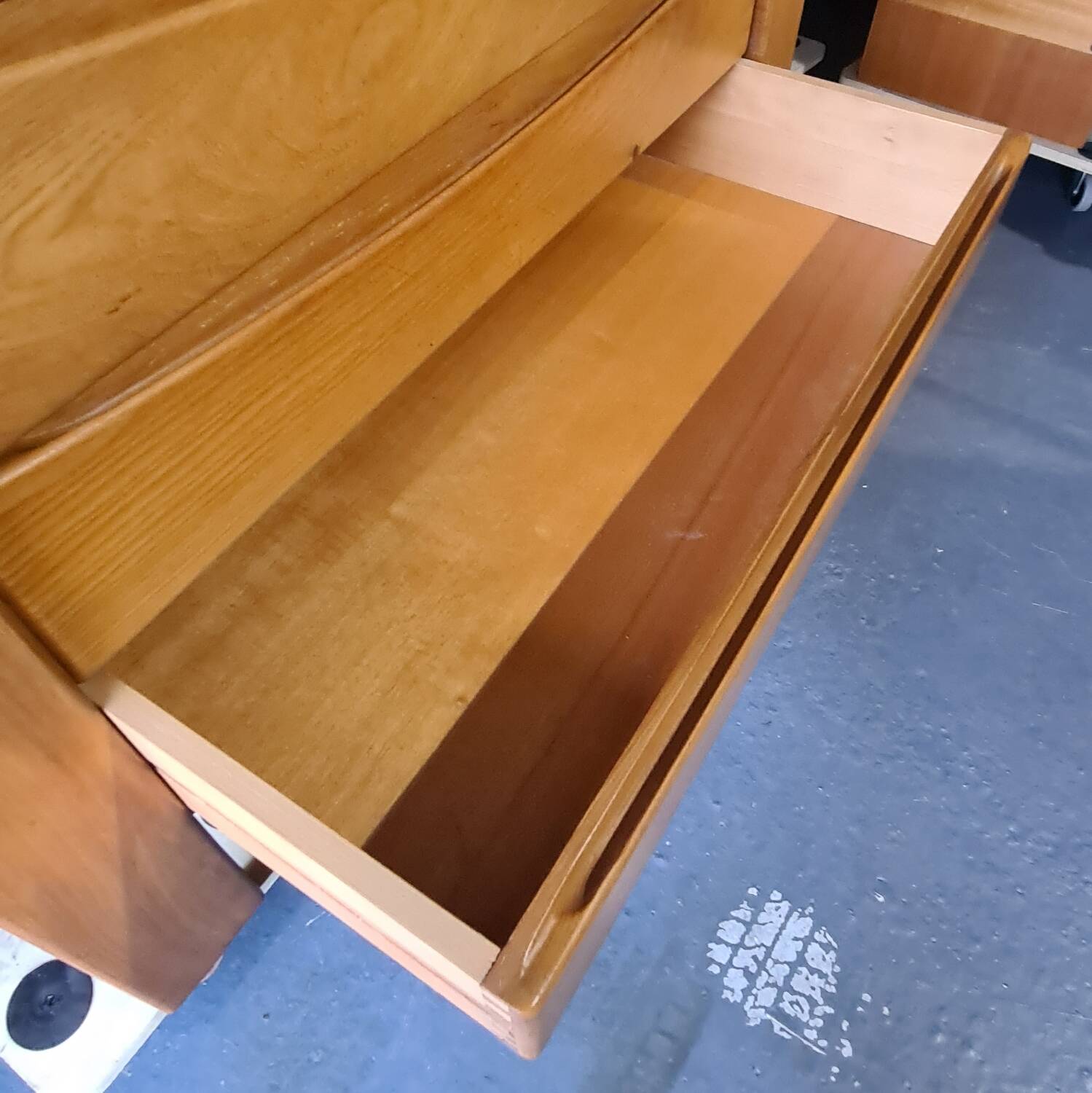 Vintage regain solid elm chest of drawers