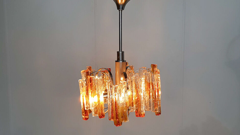 Murano glass chandelier by Carlo Nason for AV Mazzega, Italy 1970