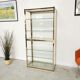 Vitrine laiton étagère verre design 1970