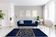 Modern Moroccan carpet dark blue