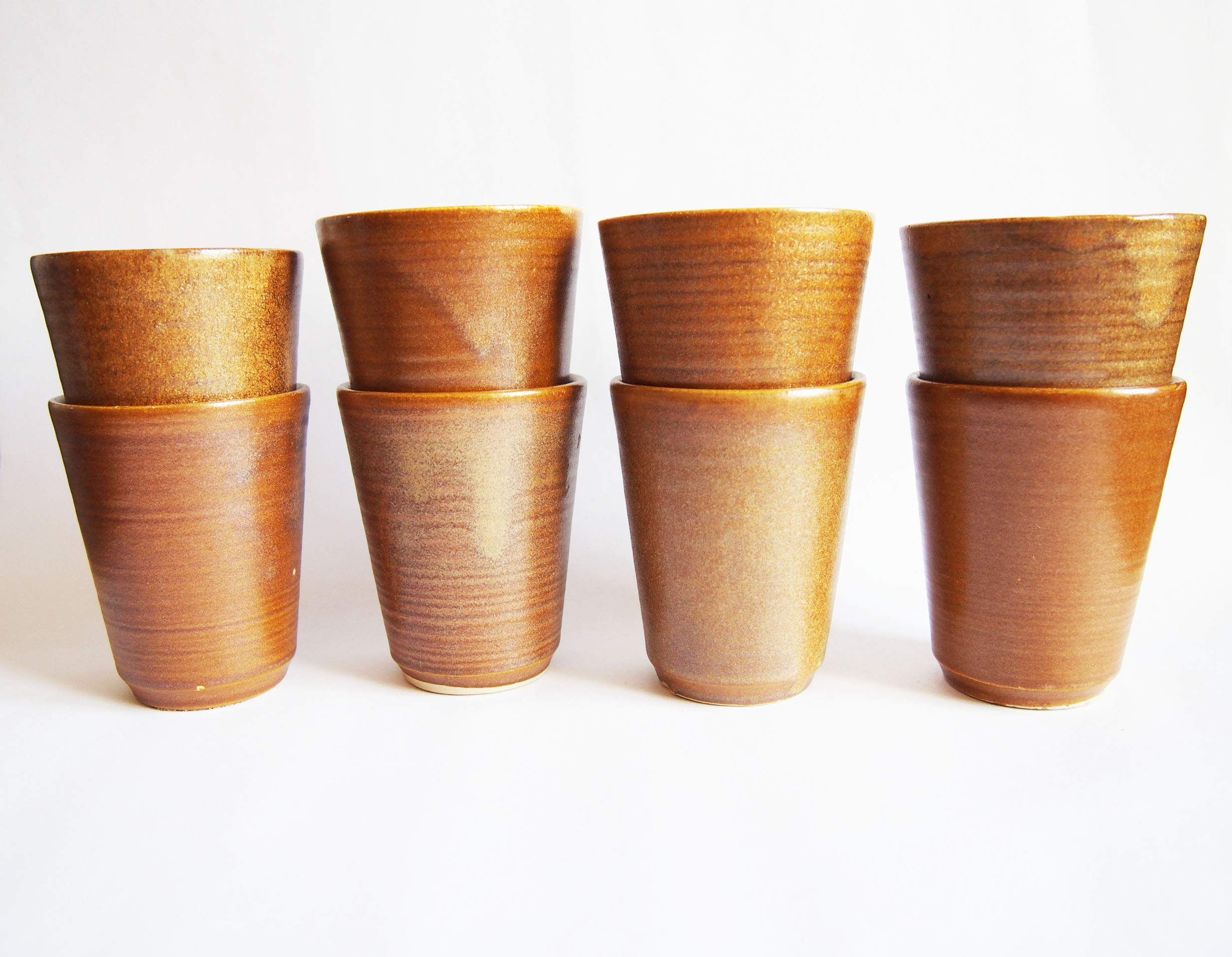 Lot de 8 verres en grès Digoin