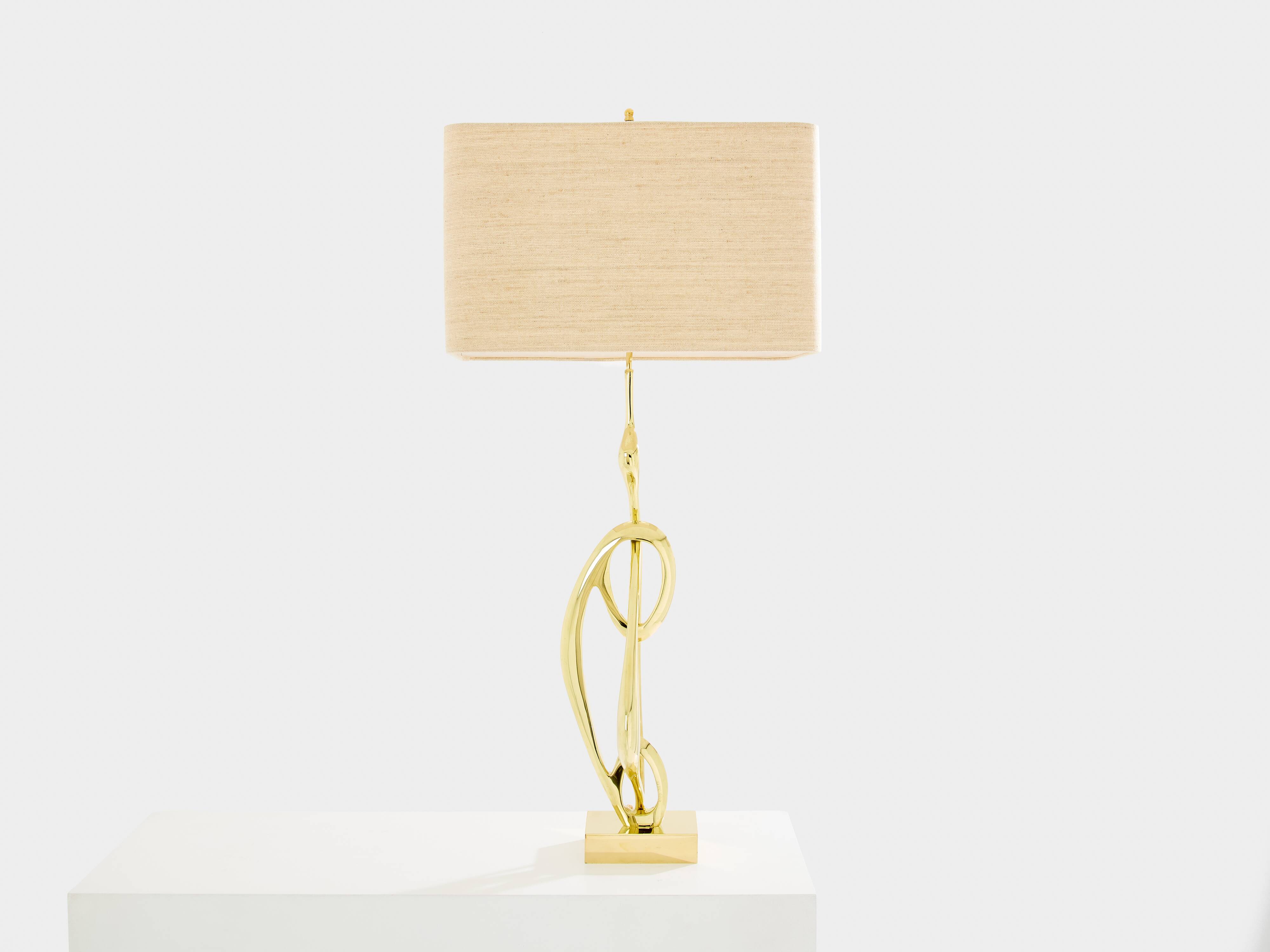 Large bronze sculpture lamp signed Willy Daro circa 1970