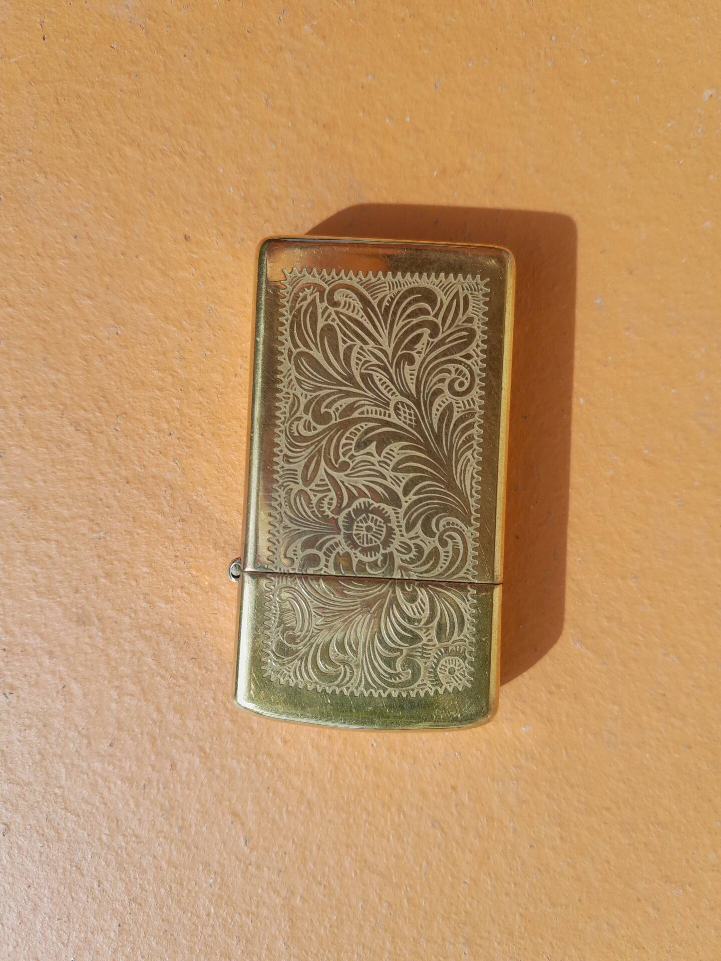 Zippo Slim Venetian Brass Vintage Lighter (1994)