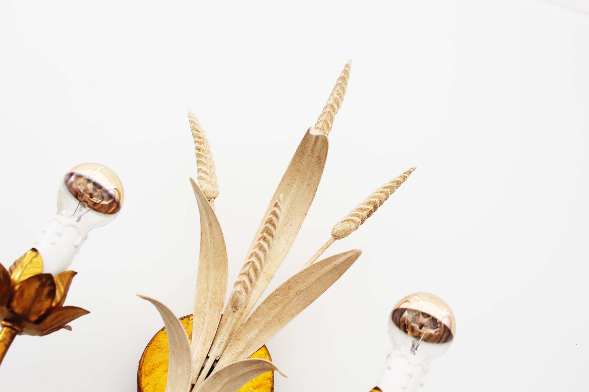 Pair of Vintage Gilt Sheaf of Wheat Scones by Hans Kögl