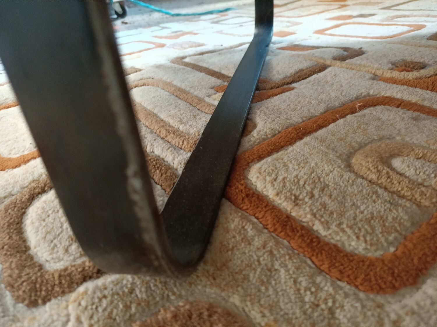 Curved wooden coffee table