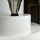 Smoked molded glass vase H:17cm