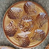 set of 12 ceramic oyster plates Atelier d'art du Reverney