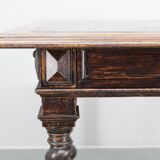Antique Beech Card/Game Table, Czechoslovakia
