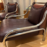 Pair of Gae Aulenti stringa armchairs
