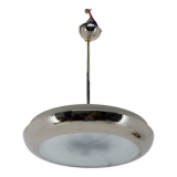 Bauhaus functionalist nickel chandelier UFO, 1930s, restored