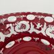 Large red and white overlay glass bowl, Bohemian 20th century