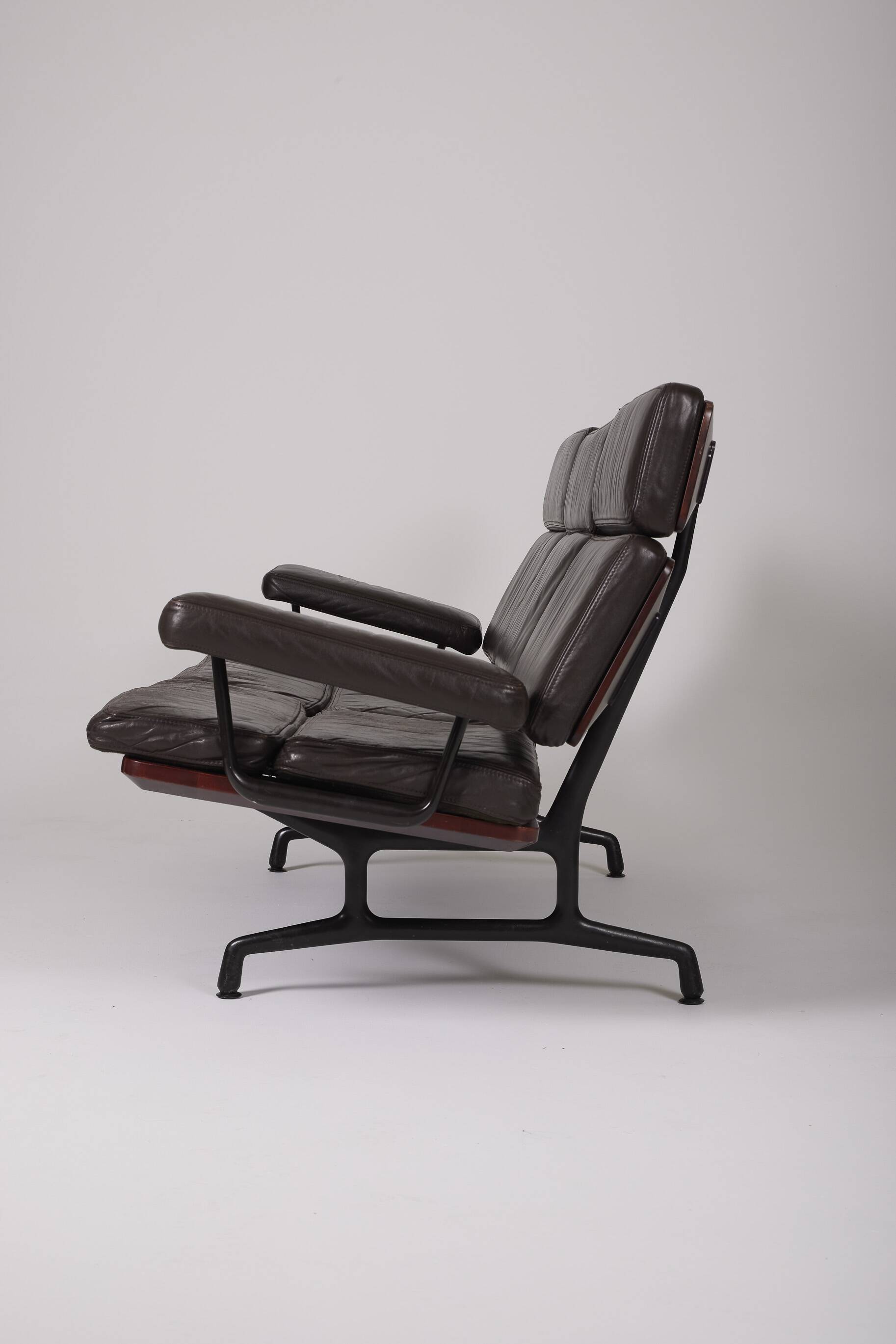Charles and Ray Eames leather sofa, 1980s