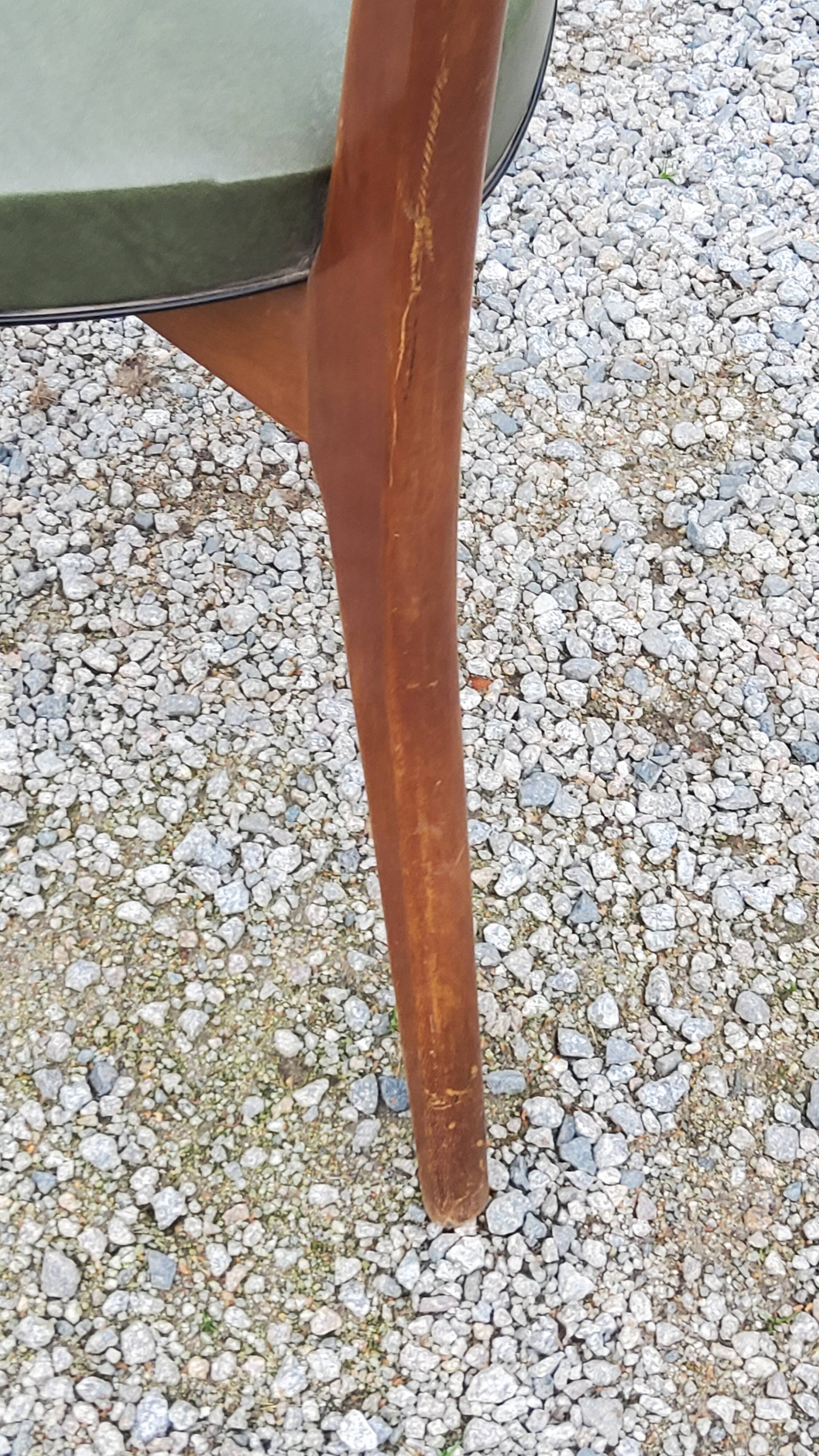 Pair of 50's Scandinavian style mahogany chairs