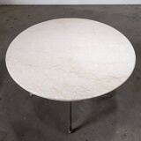 Table à manger en marbre beige Super Malta par Roche Bobois, France, 1980