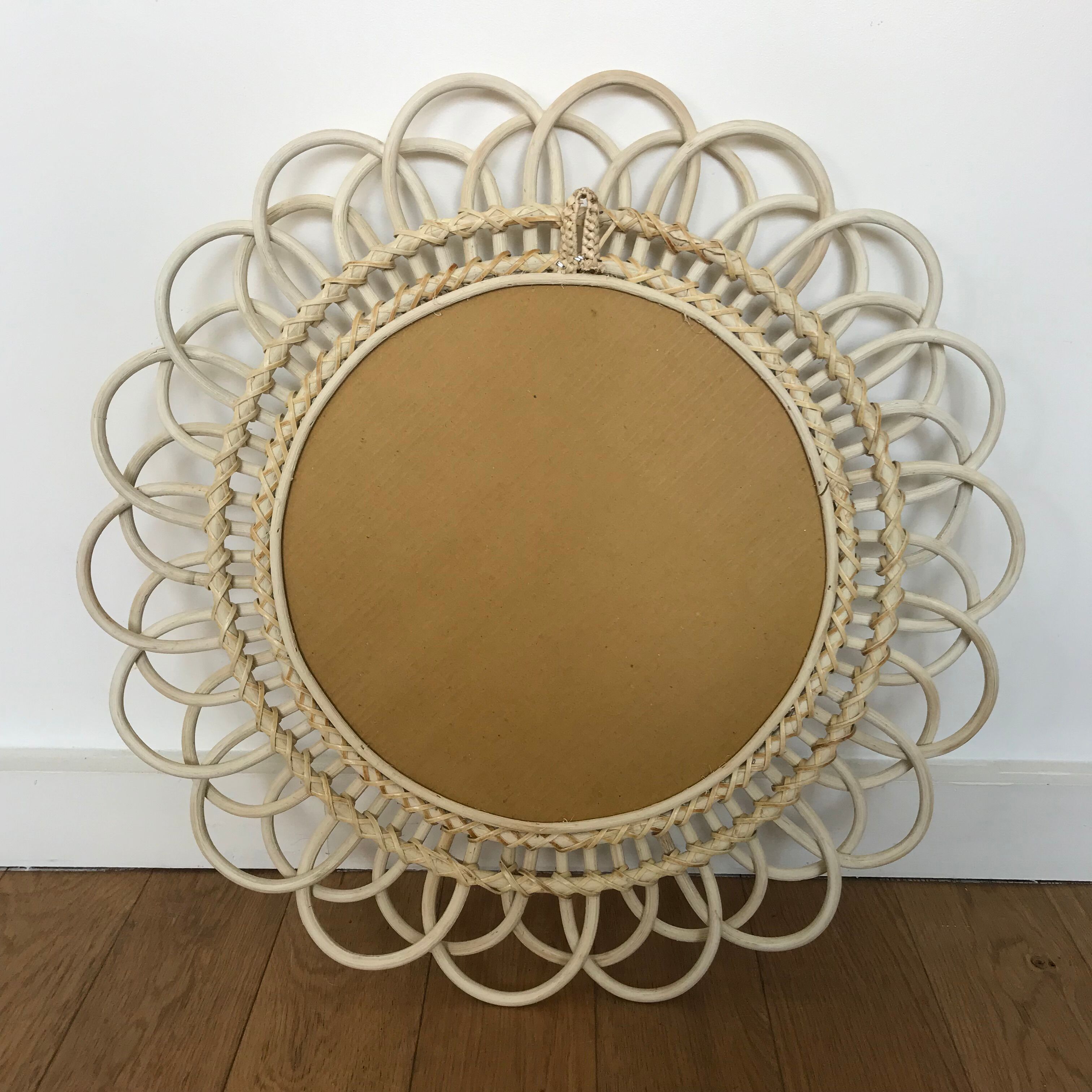 Rattan Sun mirror 58 x 58 cm