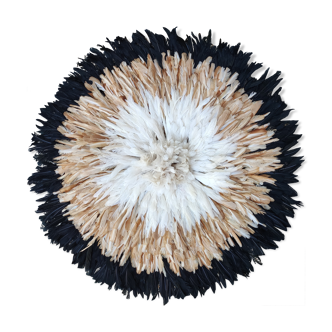 Juju hat white beige black natural style 80cm
