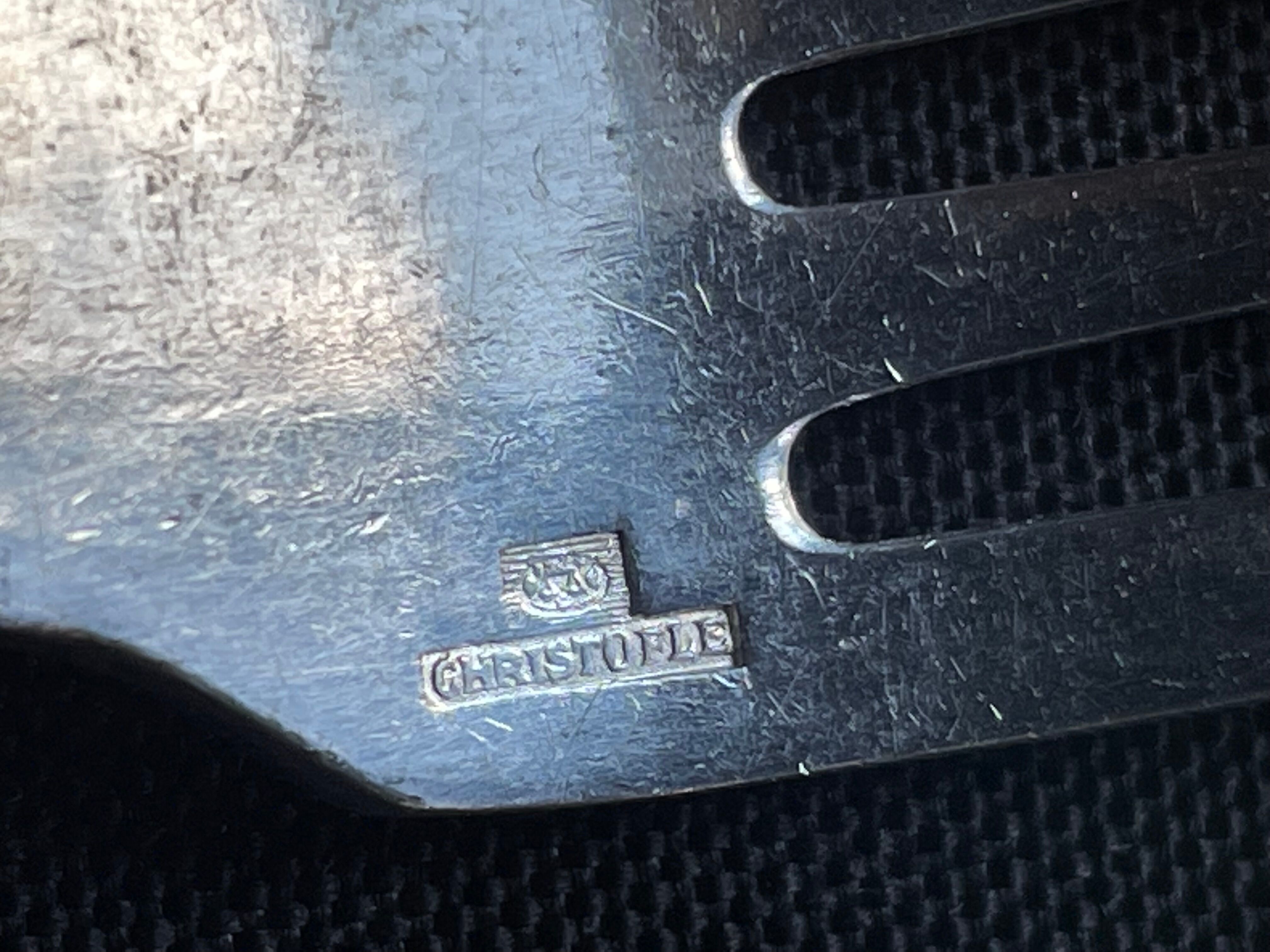 6 Christofle silver silver metal salad or dessert forks model Vendôme/Arcantia before 1983