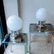 Paire de lampes chromées mcm