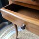 Louis XV style wooden bedside table with drawers