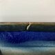 West Germany style blue ceramic planter or pot holder