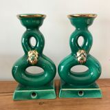 Pair of candlesticks in cermal