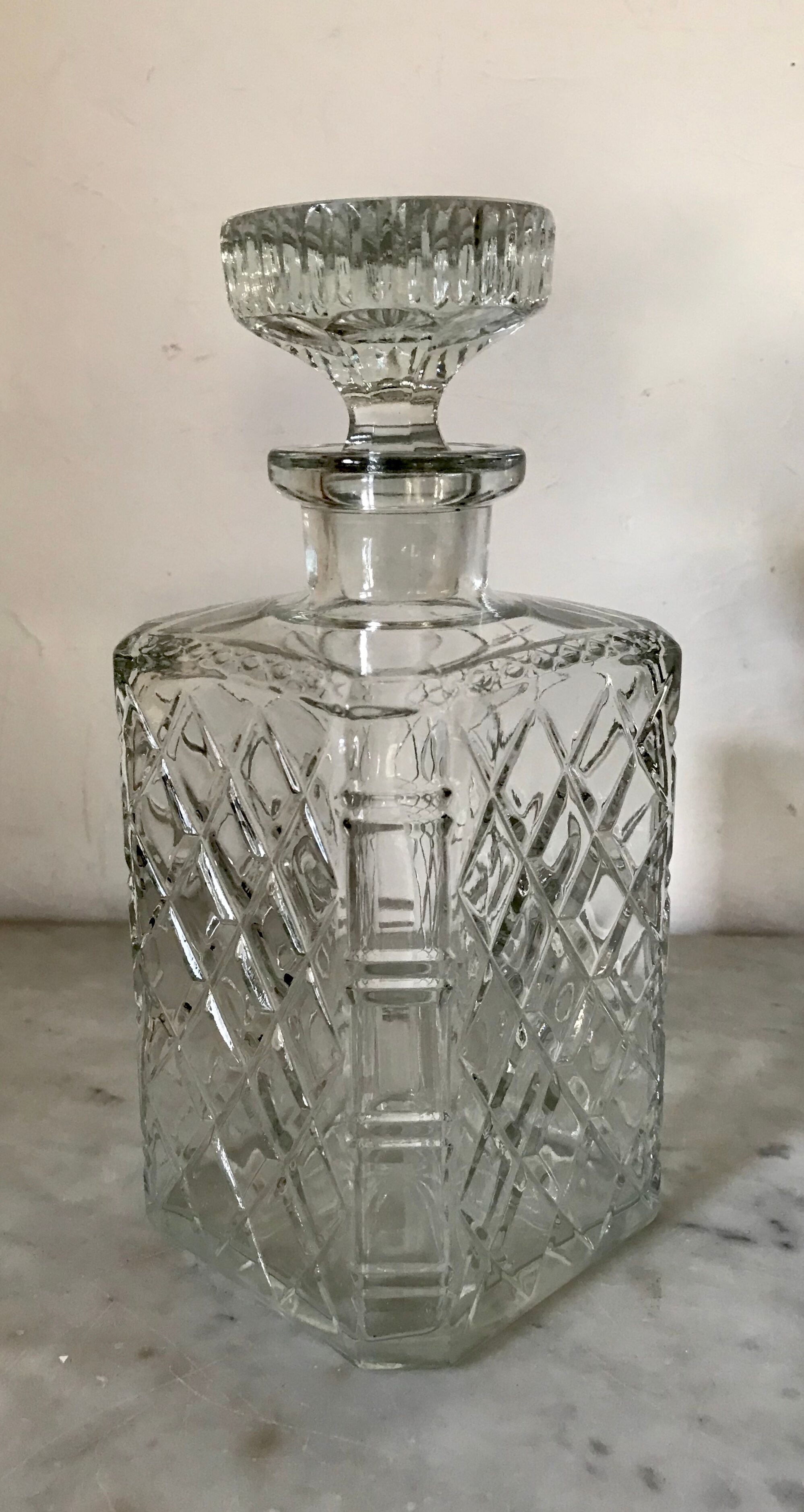 Crystal whisky carafes