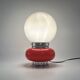 Murano Glass Red Table Lamp Mazzega, 60s