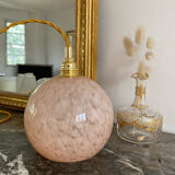 Walker with vintage pink clichy glass globe