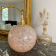 Walker with vintage pink clichy glass globe