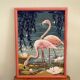 Tapisserie flamant rose vintage