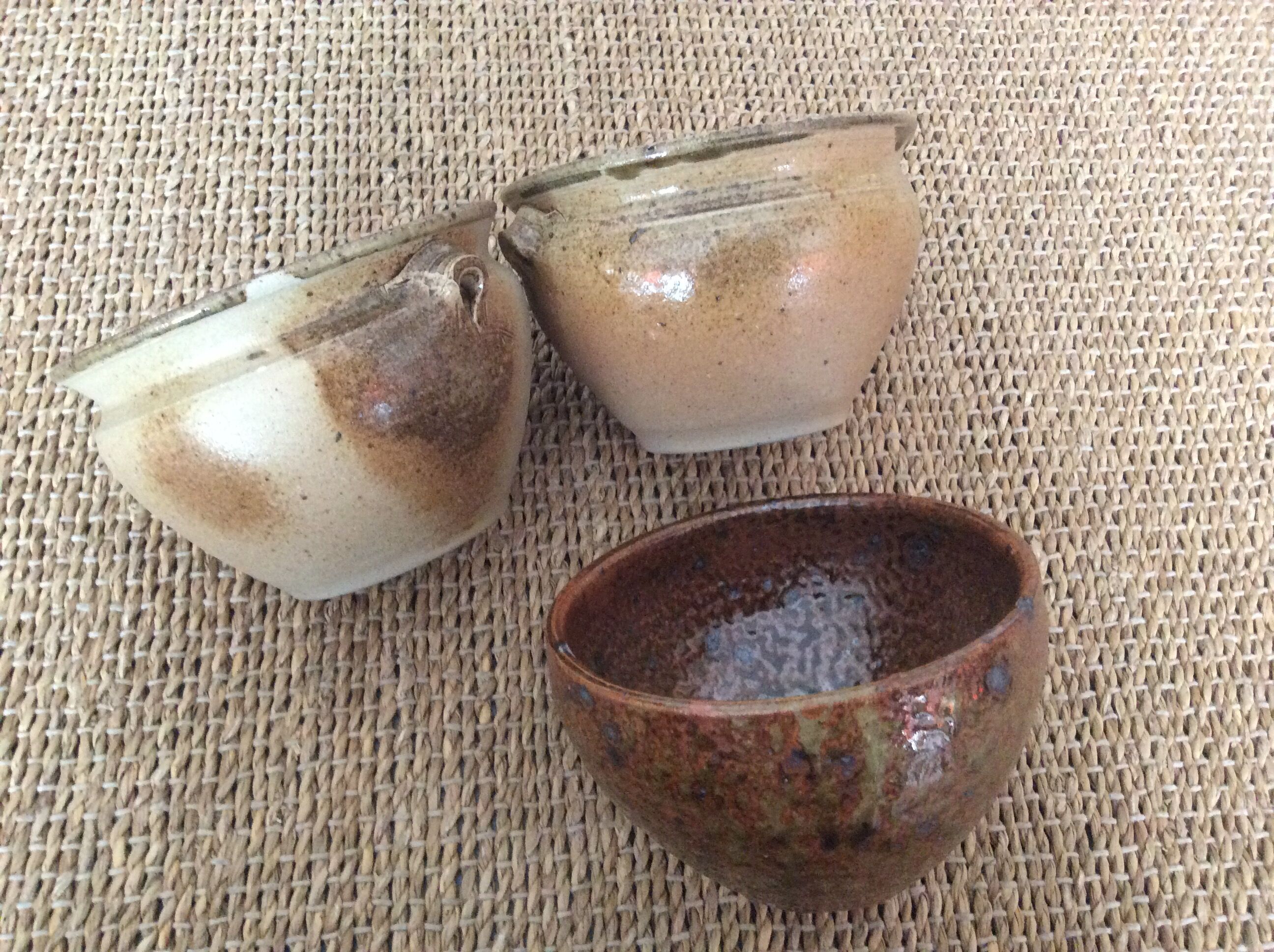 Set of 3 stoneware bowls