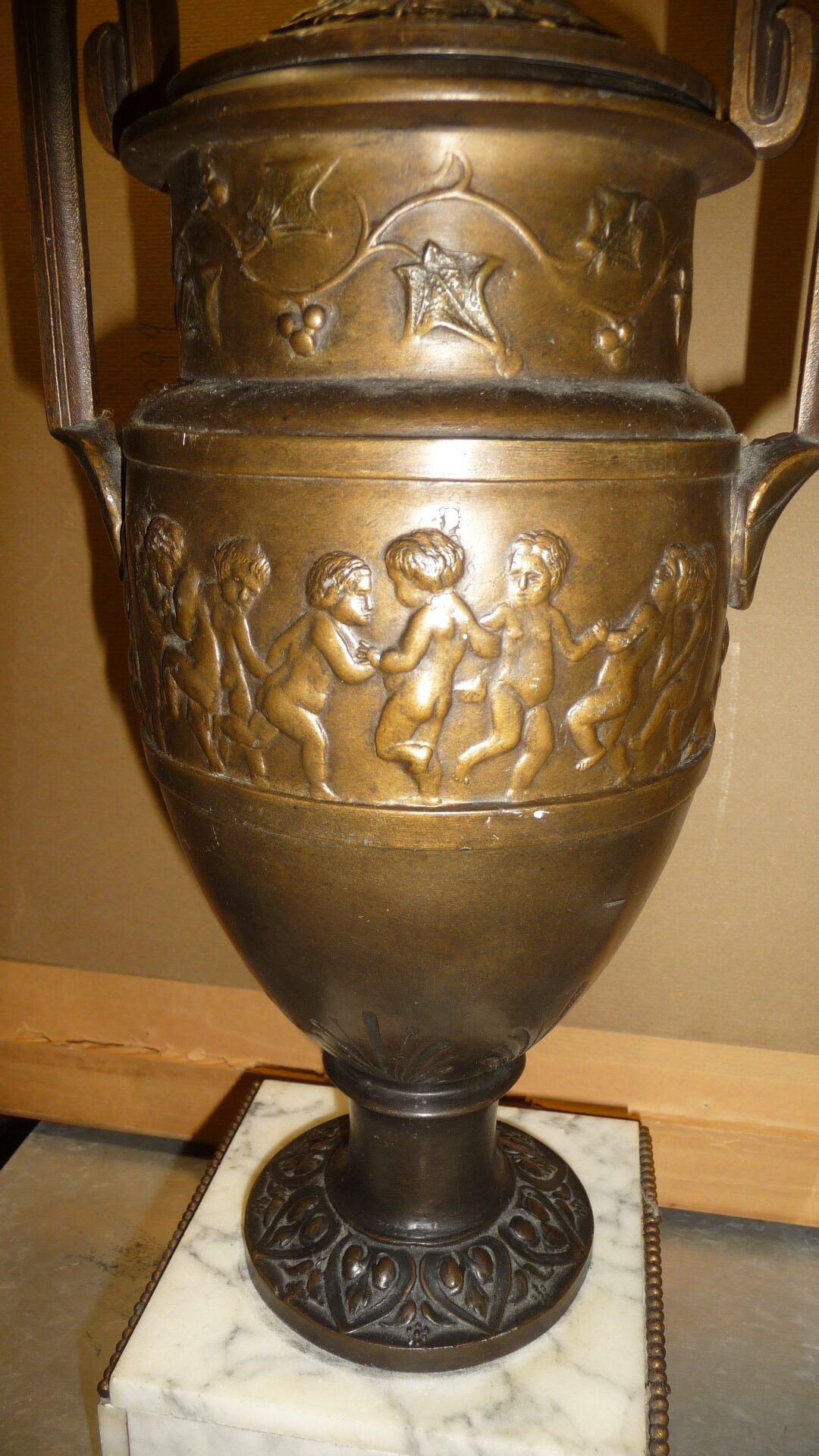 cherub vases