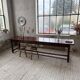 Table XXL noyer massif foncé 3m