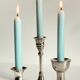 Vintage chrome metal candle holders