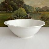 White iron earth salad bowl Creil and Montereau Lebeuf Milliet